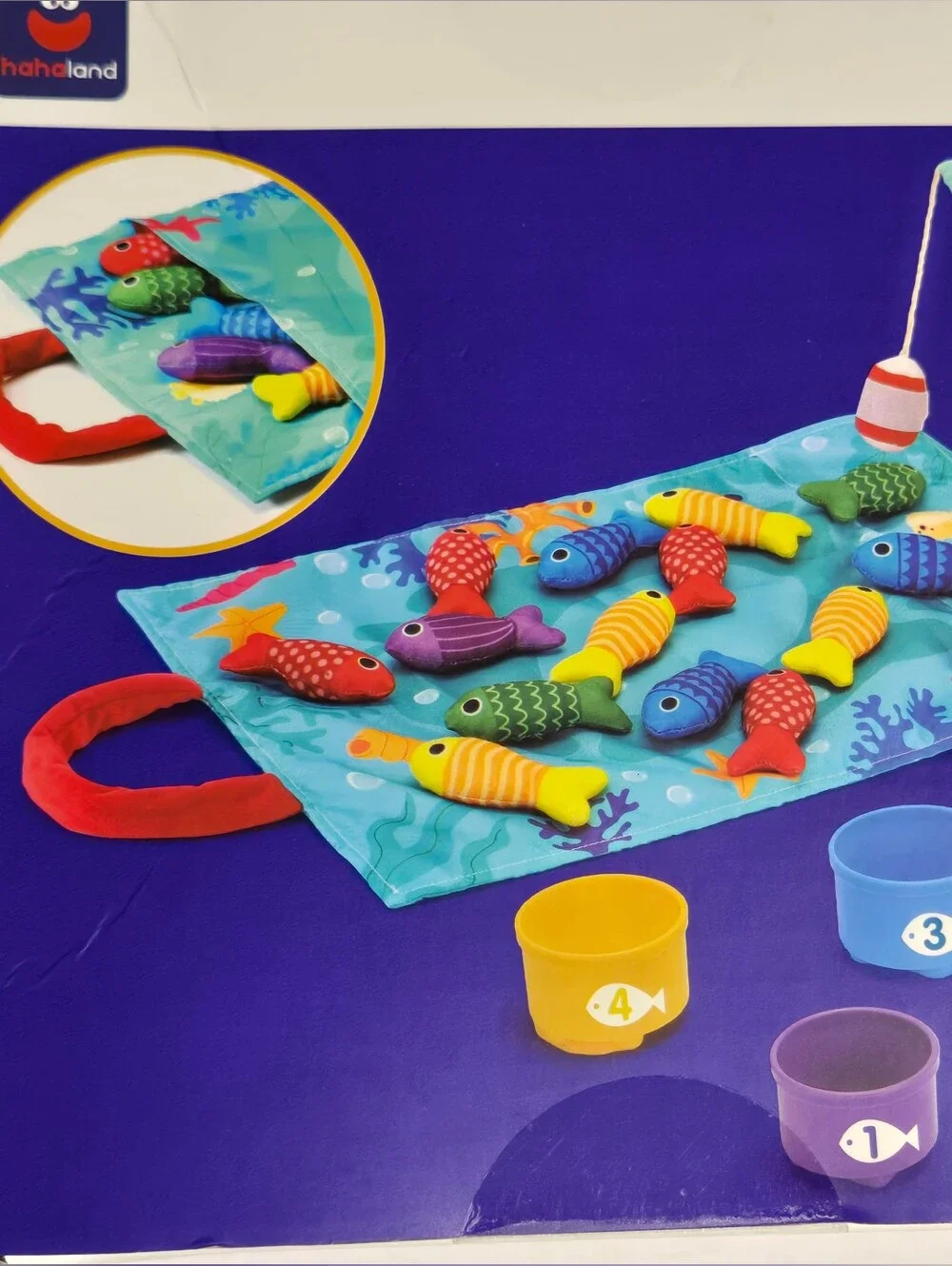 Hahaland Little Fishing Set Magnetic Fishing Toy Game 6M+ New